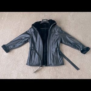 WILSONS LEATHER: Genevieve Belted Leather Jacket